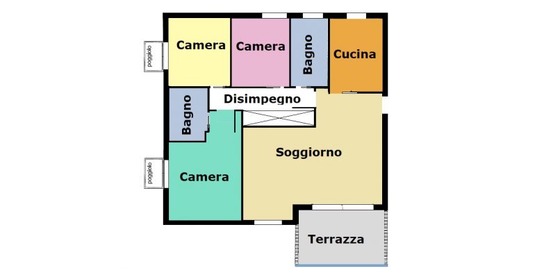 Pianta Appartamento 2_4 Colori