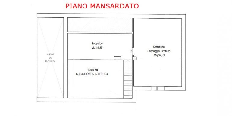 Pianta Appartamento Piano Mansardato